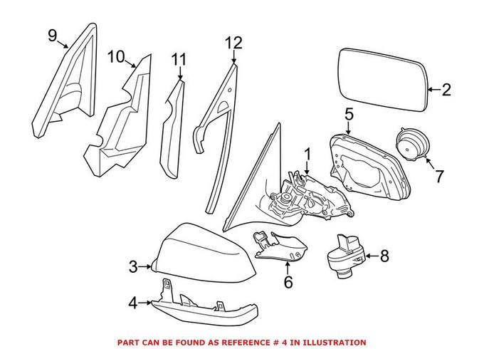 BMW Door Mirror Cover 51167266379